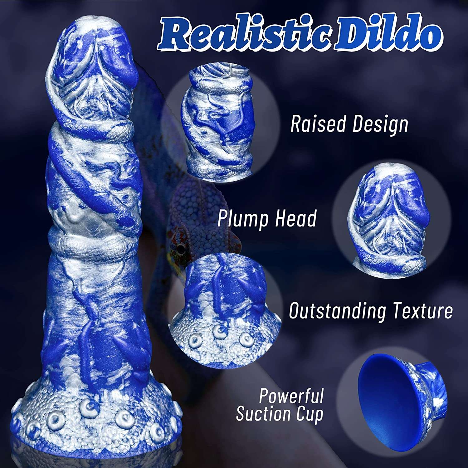 Oceanic Dreams Exotic Fantasy Dildos - 8 inch Drake Dick Monsterdildo Women Masturbator