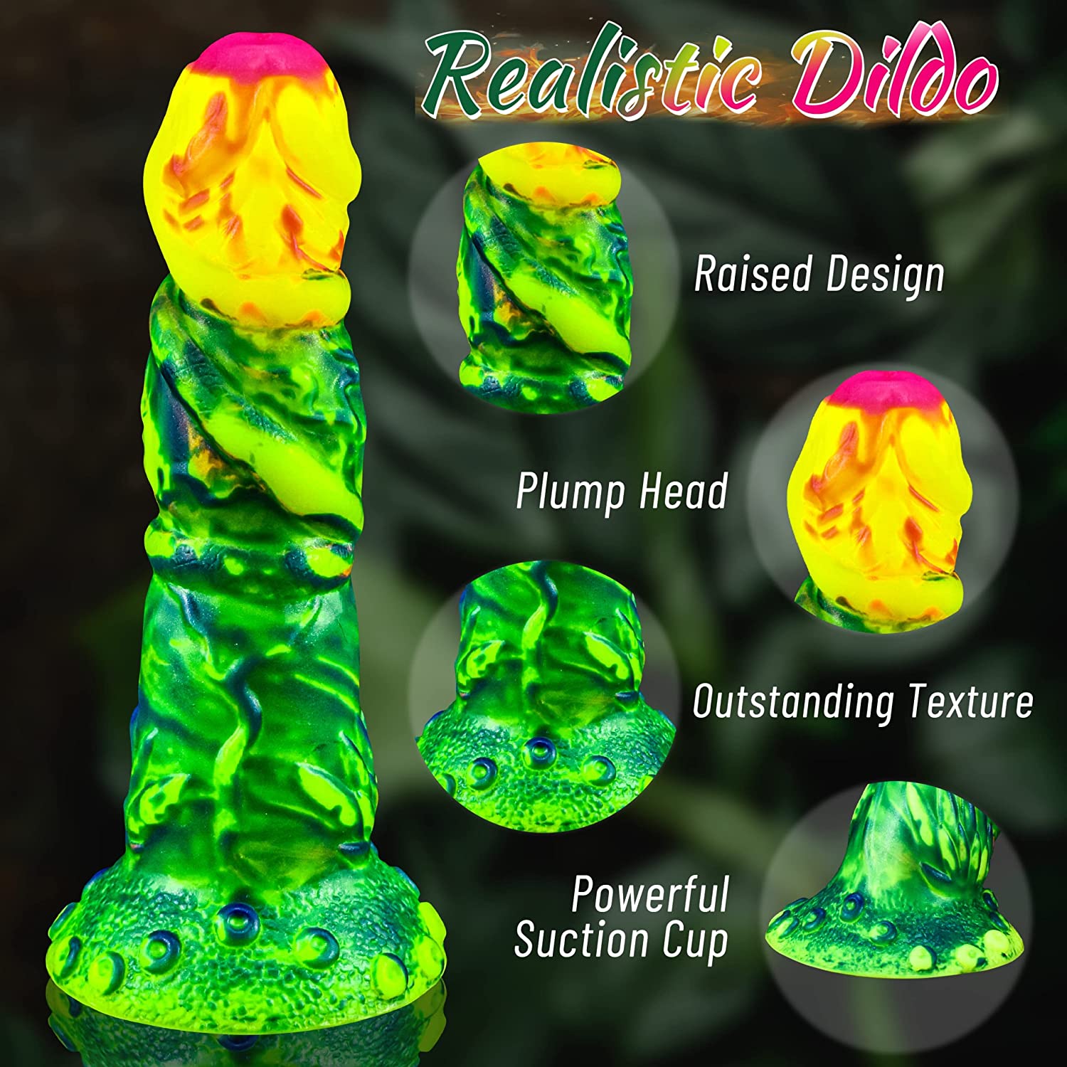Artistic Canvas Exotic Dildos- Domlust 8.1" Realistic Monster Anal Dildos for Women Men