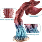 Scorpion Tail Tentacle Dildo – 16.1" Hook Curve | Platinum Silicone | Anal & G-Spot Expansion
