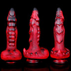 Bad Dragon Fantasy Telescopic Vibrating Dildo – Blood Demon Silicone G-Spot Vibrator for Vaginal Stimulation