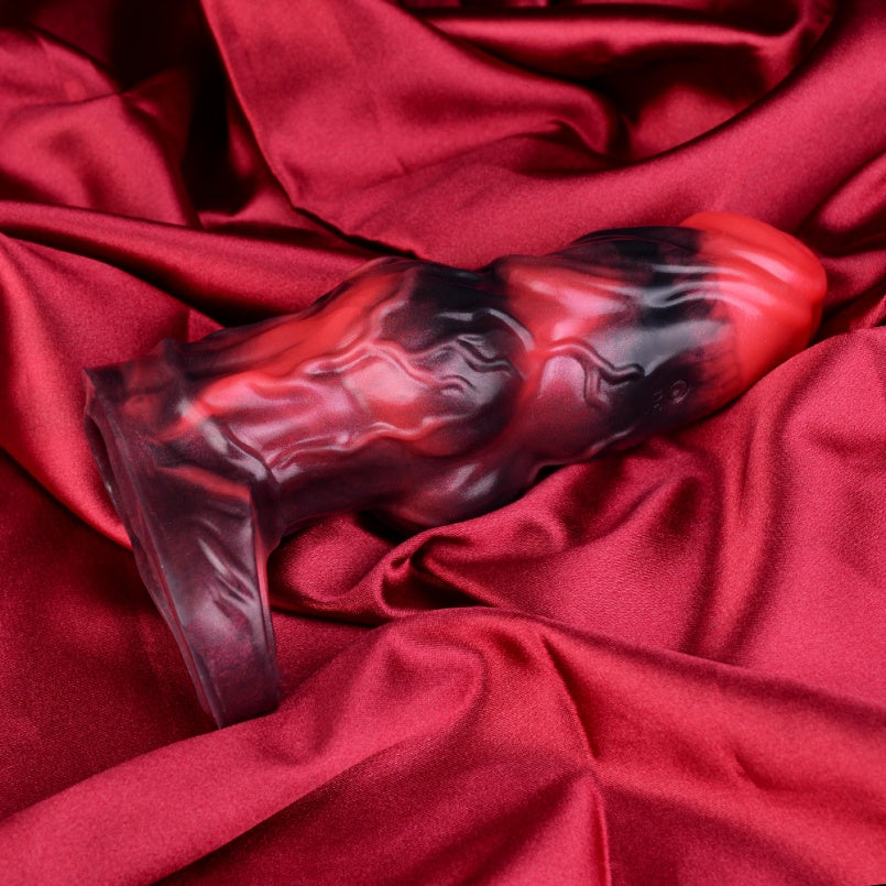Blood-Red Fantasy Vibrating Cock Sleeve – Deep Penetration Pleasure Extender