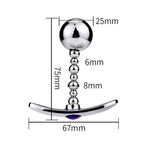 Metal Butt Plug - Stainless Steel Anal Ball Wearable Panty Sex Toys