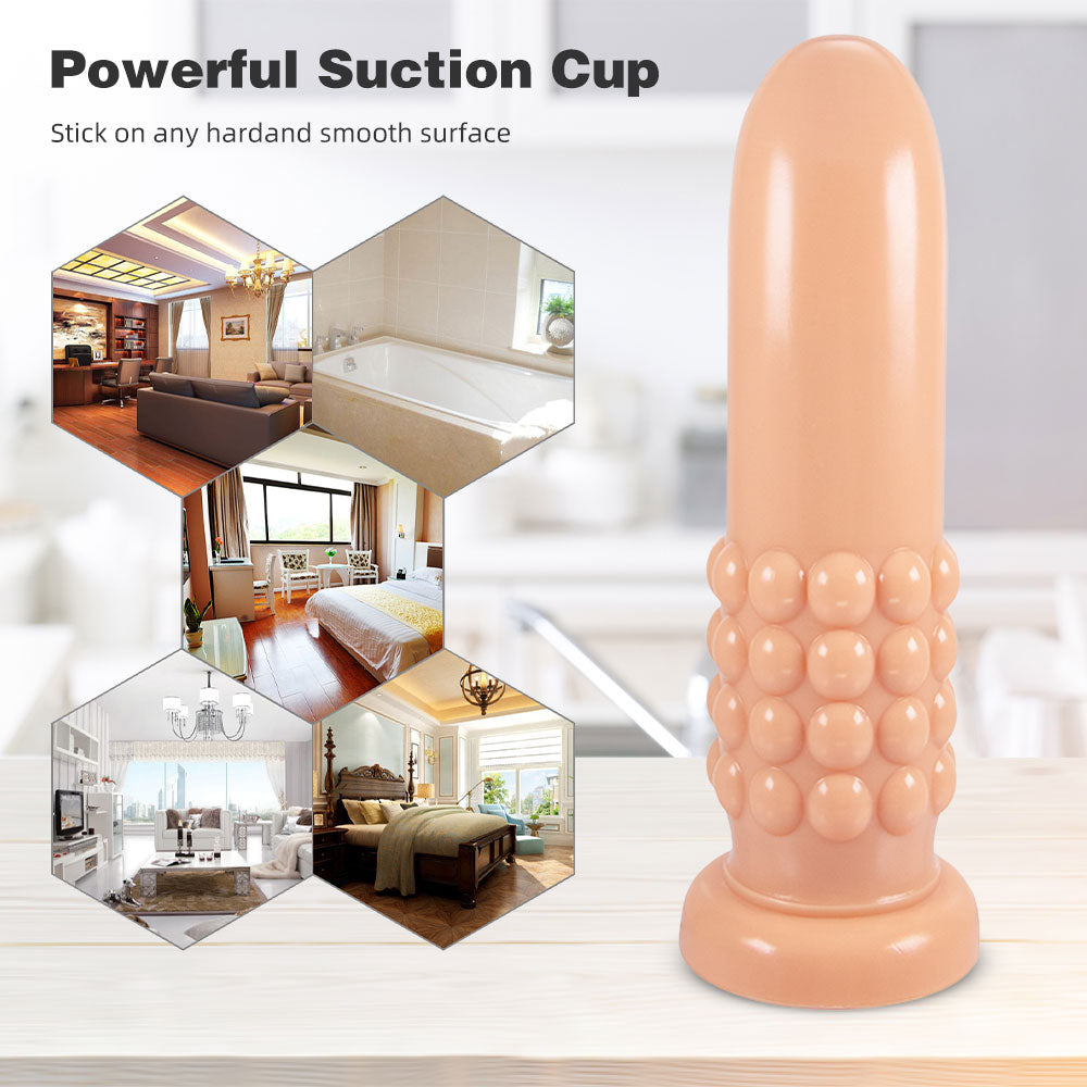 Huge Anal Dildo Butt Plug - Spiral Knotted Dildo Anal Beads for Men Women