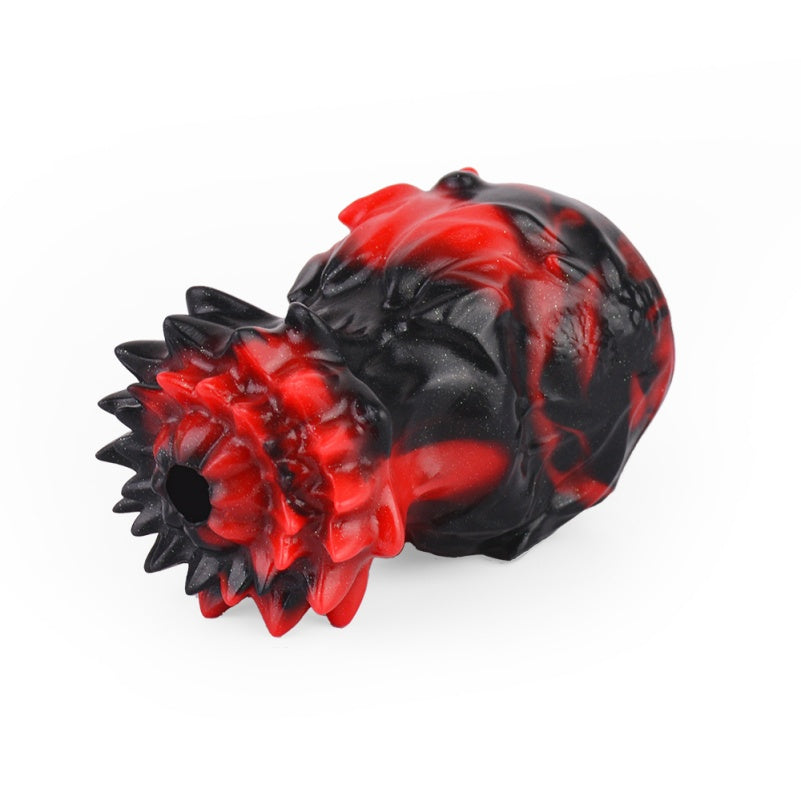 Pineapple Bloom Gag Ball Bondage Kit – Red Black Silicone Plug for Kinky Sex Toys Oral Play