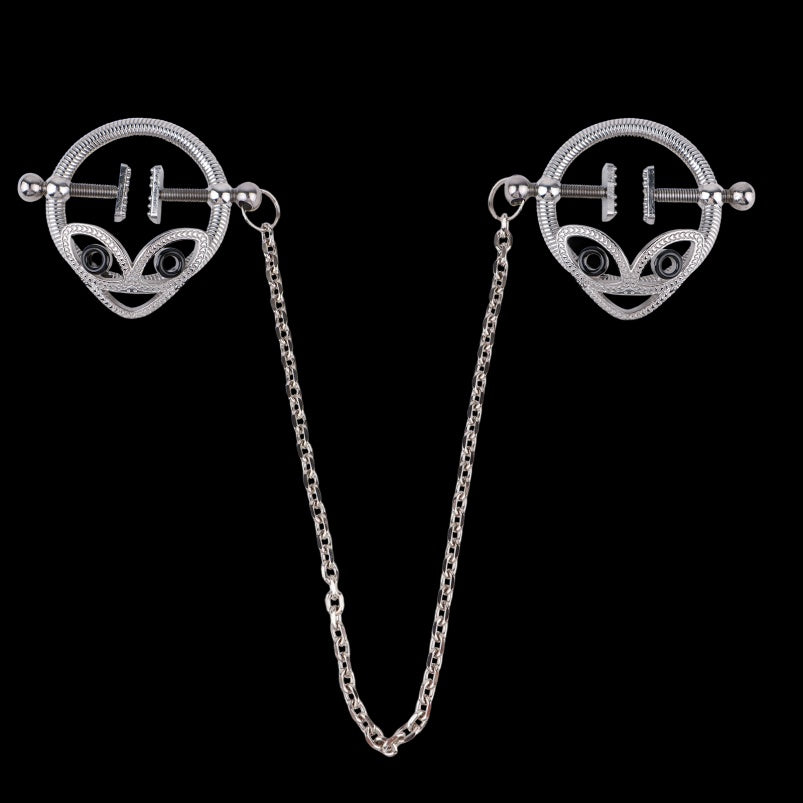 Metal Strap-On Nipple Clamps Bondage Set - Stimulate Female Sensitive Areas BDSM Toys