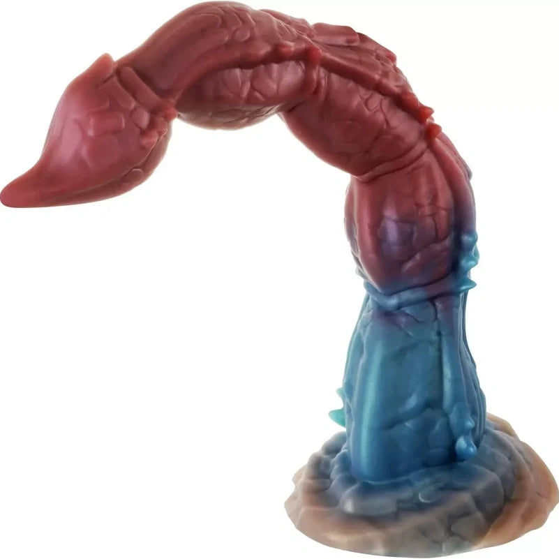 Scorpion Tail Tentacle Dildo – 16.1" Hook Curve | Platinum Silicone | Anal & G-Spot Expansion