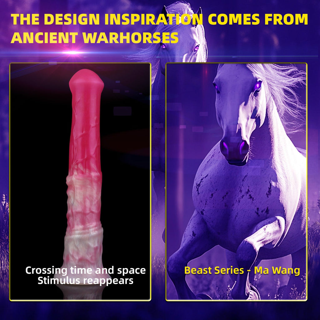 Horse Dildo Anal Butt Plug - Fantasy Squirting Monsterdildo Pink Masturbation Sex Toys for Women