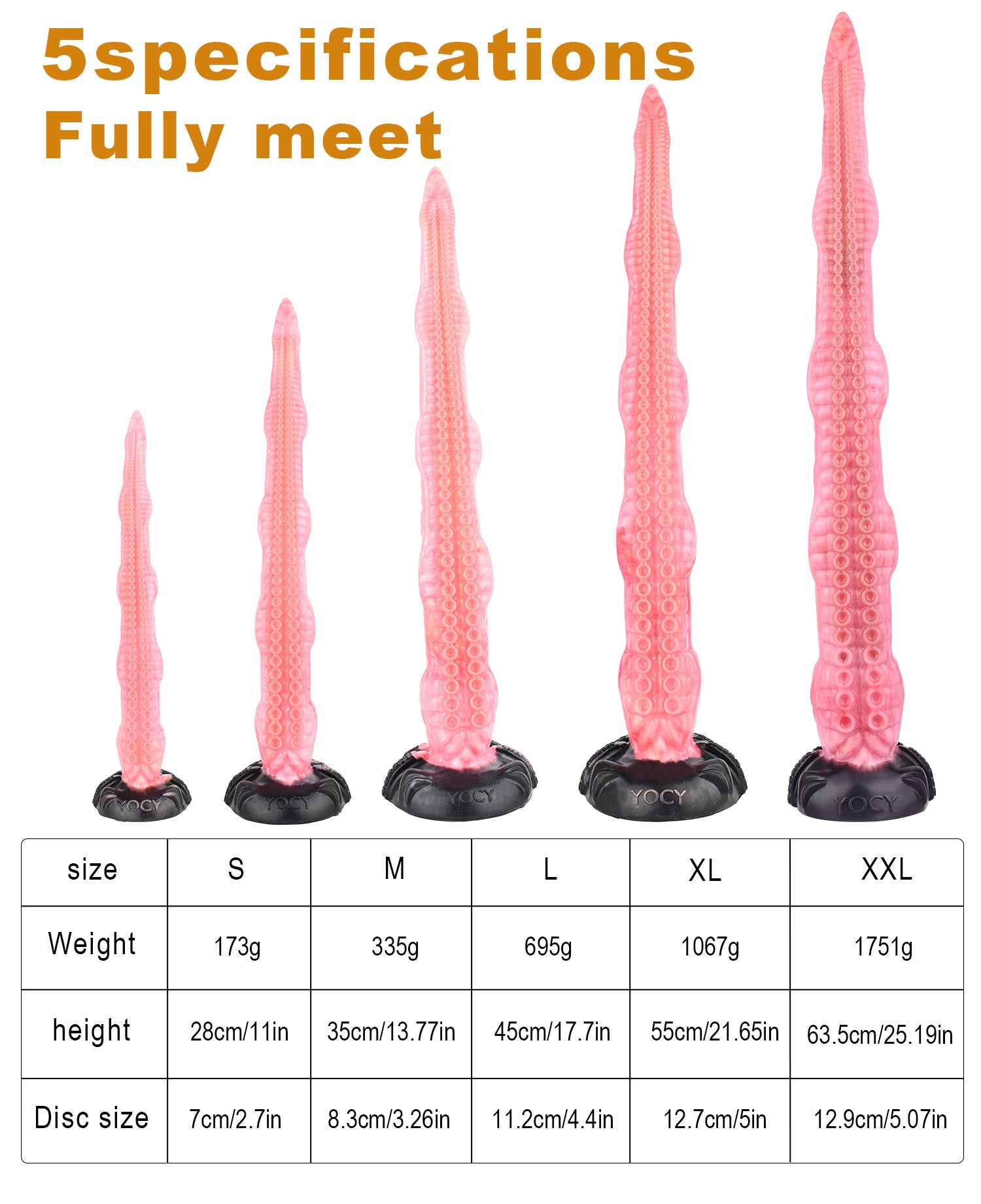 Fantasy Tentacle Long Anal Dildo Butt Plug - Pink Realism Octopus Flared Base Sex Toys for Women
