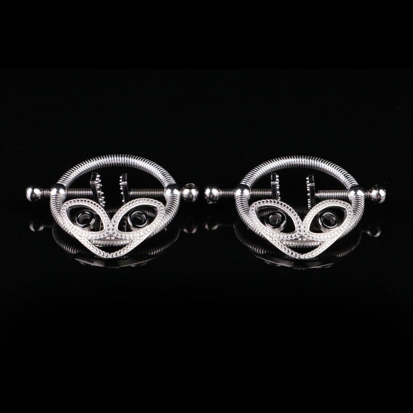 Metal Strap-On Nipple Clamps Bondage Set - Stimulate Female Sensitive Areas BDSM Toys