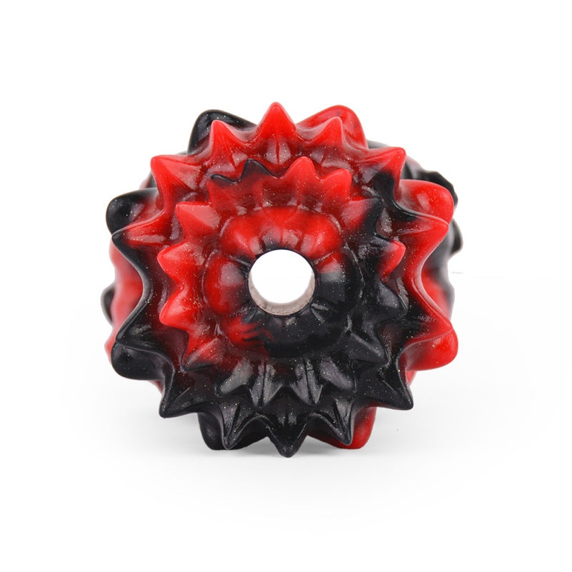 Pineapple Bloom Gag Ball Bondage Kit – Red Black Silicone Plug for Kinky Sex Toys Oral Play