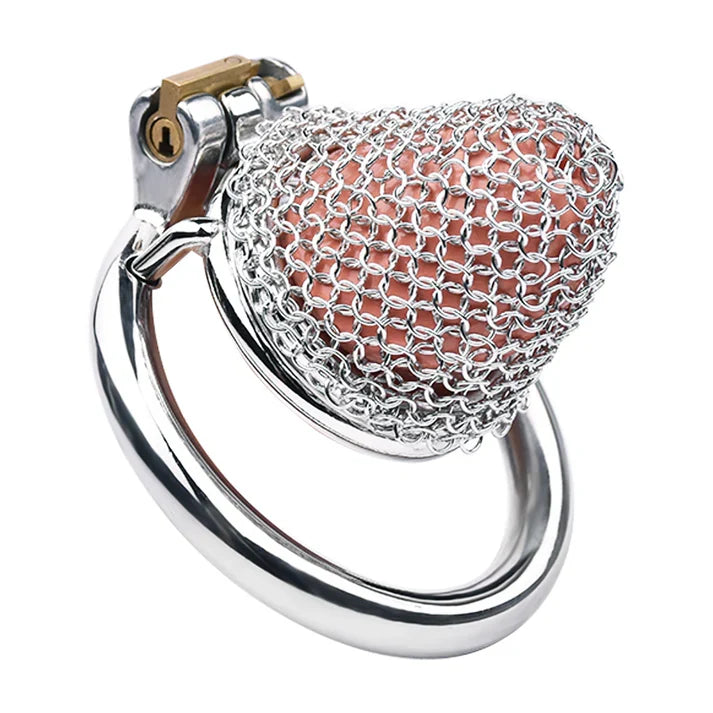 Flexible Stainless Steel Mesh Chastity Cage for Men – 5 Precision Sizes LKM-024