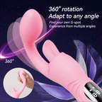 Finger Anal Dildo G Spot Vibrator Tongue Clit Stimulator - Handheld LED Panel Silicone Sex Toy for Women