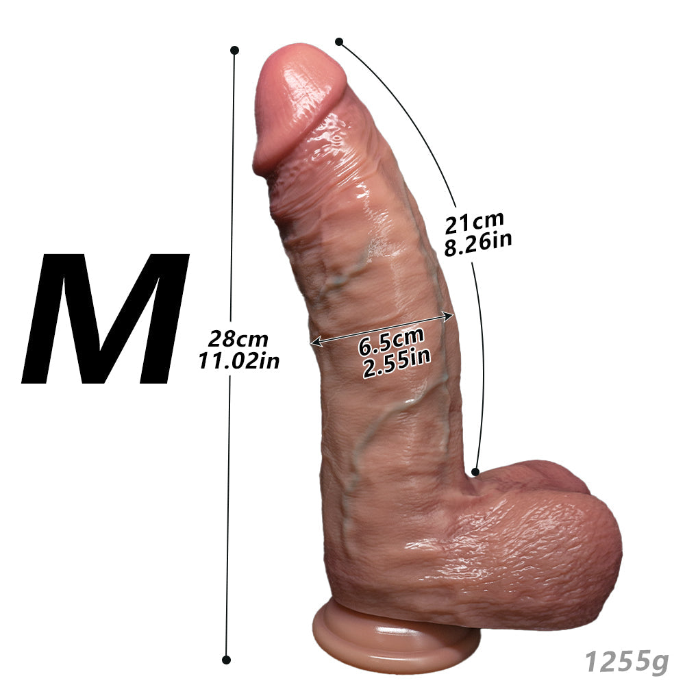 Ultra Thick Extra Long Realistic Dildo with Balls & Suction Base