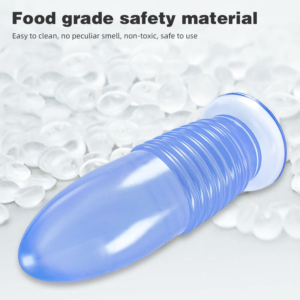 Big Bullet Anal Dildo Butt Plug - Soft Suction Cup Hands-free Sex Toys for Women Men