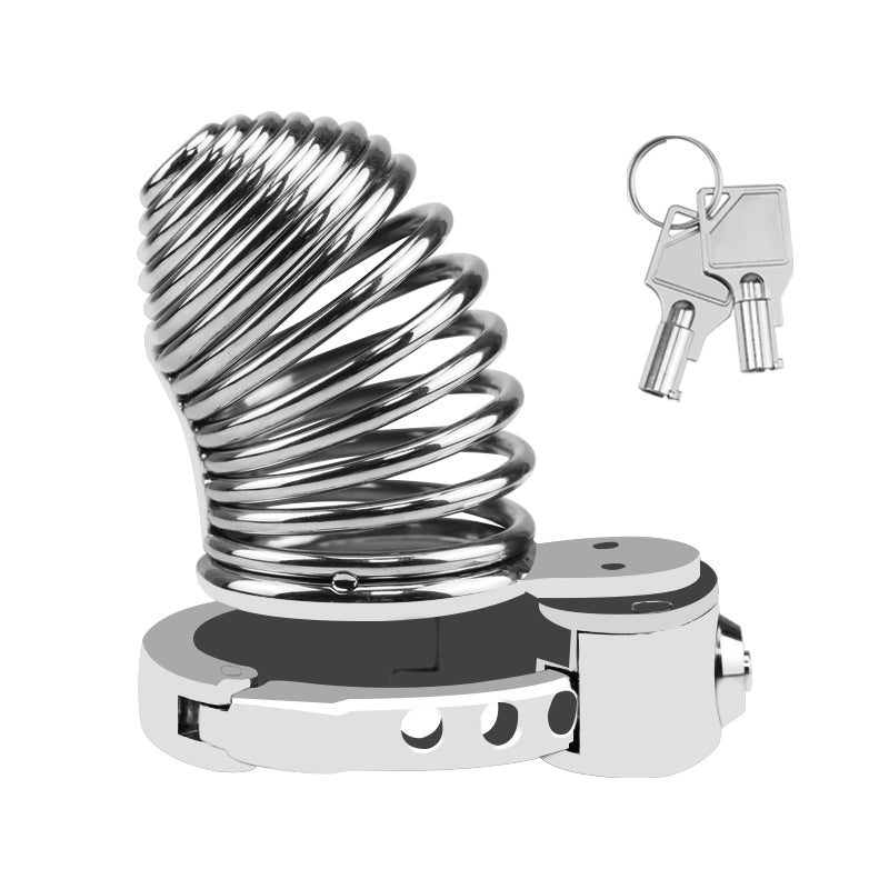 Chastity Cage Adjustable Size Cock Cage Skeletonized Breathable Stainless Steel Chastity Devices Male Chastity