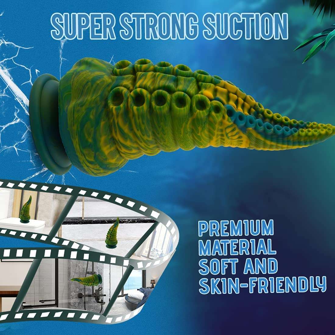 Jungle Exotic Dildo - 8.7‘’ Huge Dildos Tentacledildo Anal Orgasm with Premium Silicone