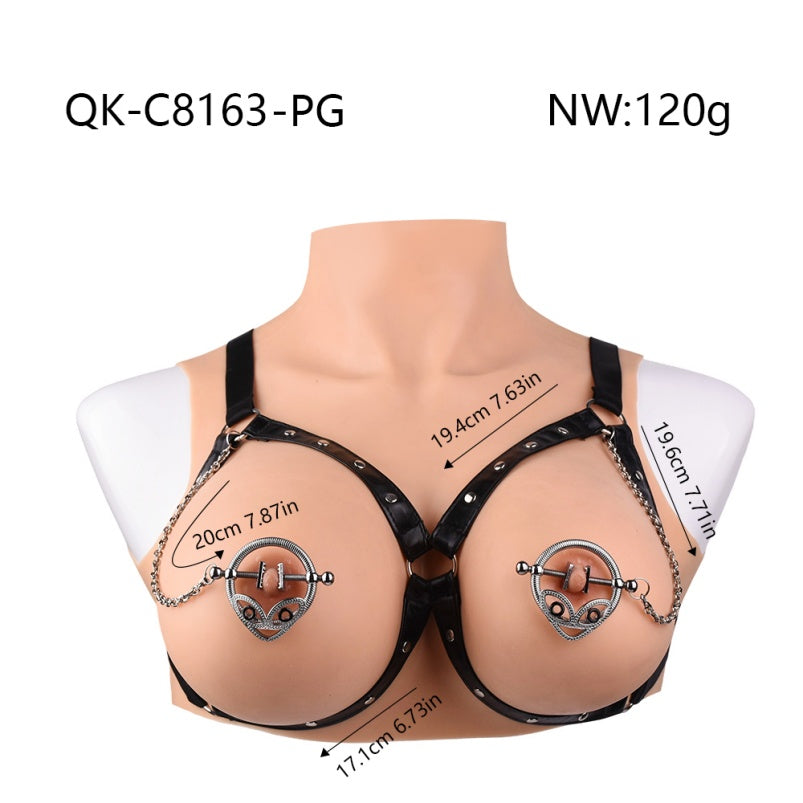 Metal Strap-On Nipple Clamps Bondage Set - Stimulate Female Sensitive Areas BDSM Toys
