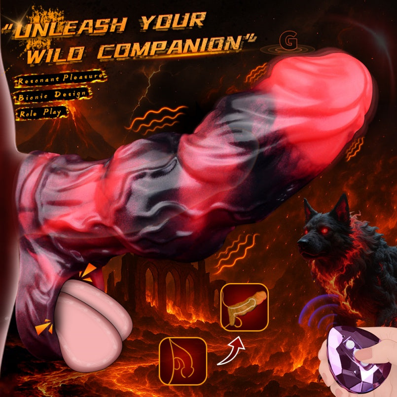 Blood-Red Fantasy Vibrating Cock Sleeve – Deep Penetration Pleasure Extender