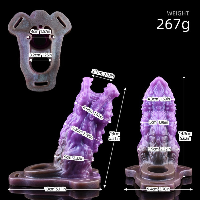 Demon Dragon Fantasy 5.5-Inch Penis Sleeve – Ferocious Cock Extender with Spiked Ridges