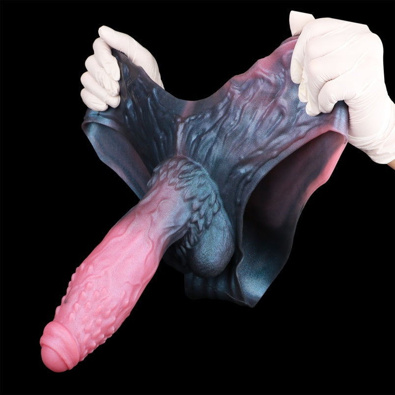 Fantasy Dragondildo Sheath Underwear - Silicone Drake Dick Penissleeve Extender Pants for Men