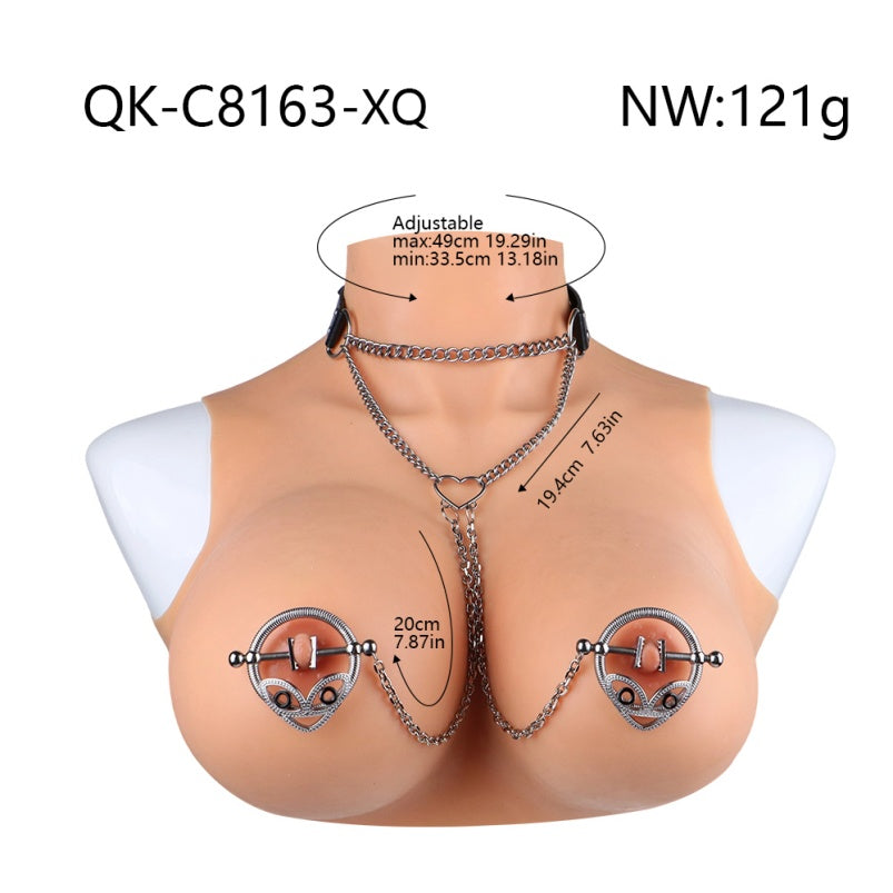 Metal Strap-On Nipple Clamps Bondage Set - Stimulate Female Sensitive Areas BDSM Toys