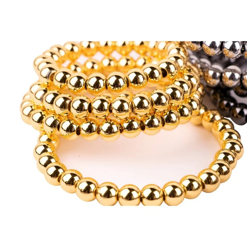 Metal Cock Ring with Multi Beads