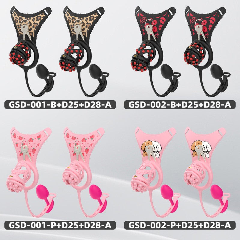 Silicone Soft Nail Modular Chastity Cage System GSD Wearable Chastity Device