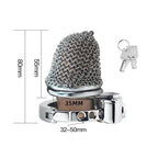Lightweight Breathable Mesh Male Chastity Cage with One-Touch Closure and Adjustable Carabiner Lock