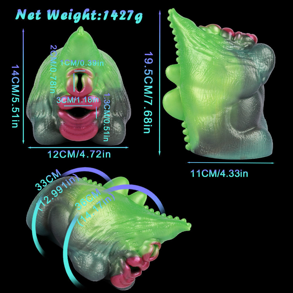 Wyvern Fantasy Dual-Channel Silicone Torso | Realistic Vagina & Anal Beast Sex Toy — Domlust