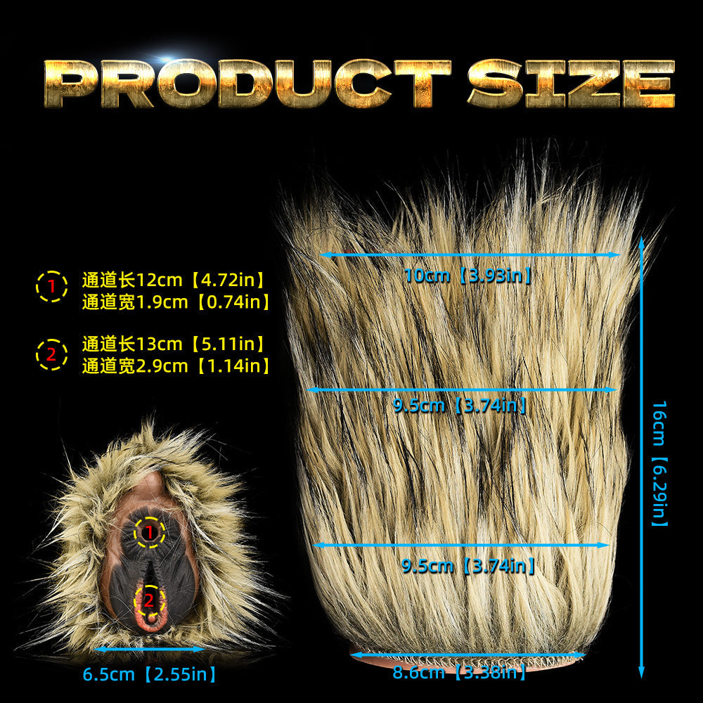 Tibetan Yak Pocket Pussy – Furry Silicone Animal Masturbator with Realistic Vaginal Canal | Domlust