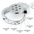 Inverted Flat Chastity Cage Collection with Adjustable Rings – Heart, Sunburst & Shell Ventilation Patterns