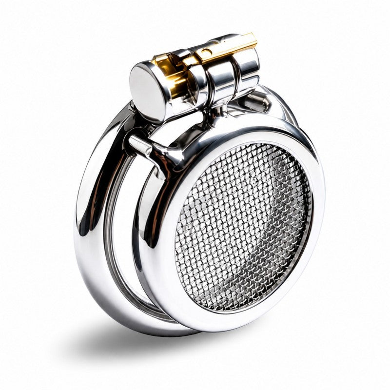 Stainless Steel Mesh Chastity Cage – Breathable Medical Grade Metal Design