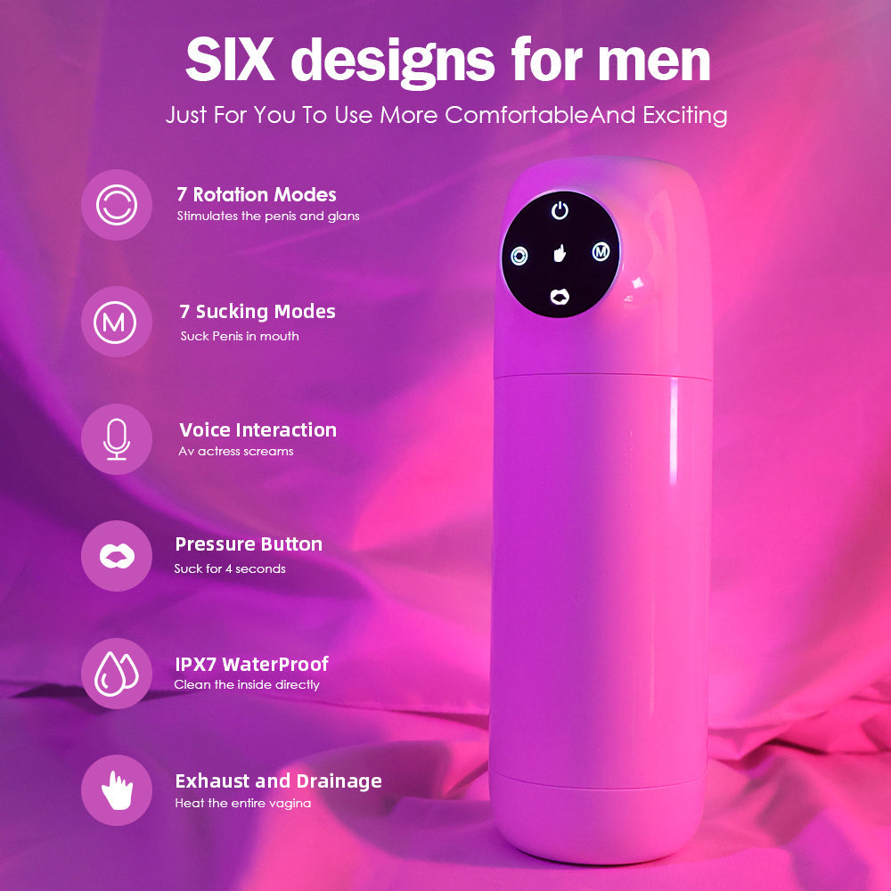 Automatic Sucking Rotating Penis Masturbation Cup - Blowjob Male Masturbator Sex Toys for Men