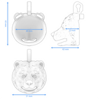 Bear Head Male Chastity Cage – Realistic Bear Head Design with Key Lock