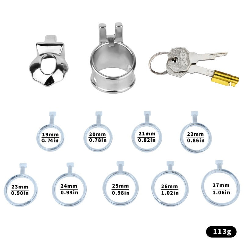 No Ball Ring Chastity Cage 2.0 Stainless Steel Glans Locking Male Chastity Device for Long-Term Comfortable Wear