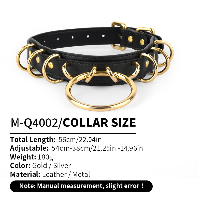 Fantasy Metalen Ring Halsband Bondage Kinky Set - Extreme Seks BDSM Speeltje voor Training en Dominantie