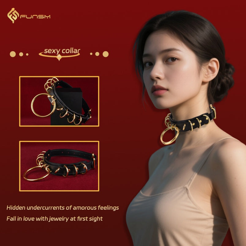 Fantasy Metalen Ring Halsband Bondage Kinky Set - Extreme Seks BDSM Speeltje voor Training en Dominantie
