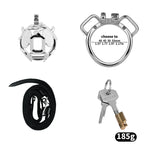 Solar Serpent Stainless Steel Chastity Cage – Coiled Snake Design