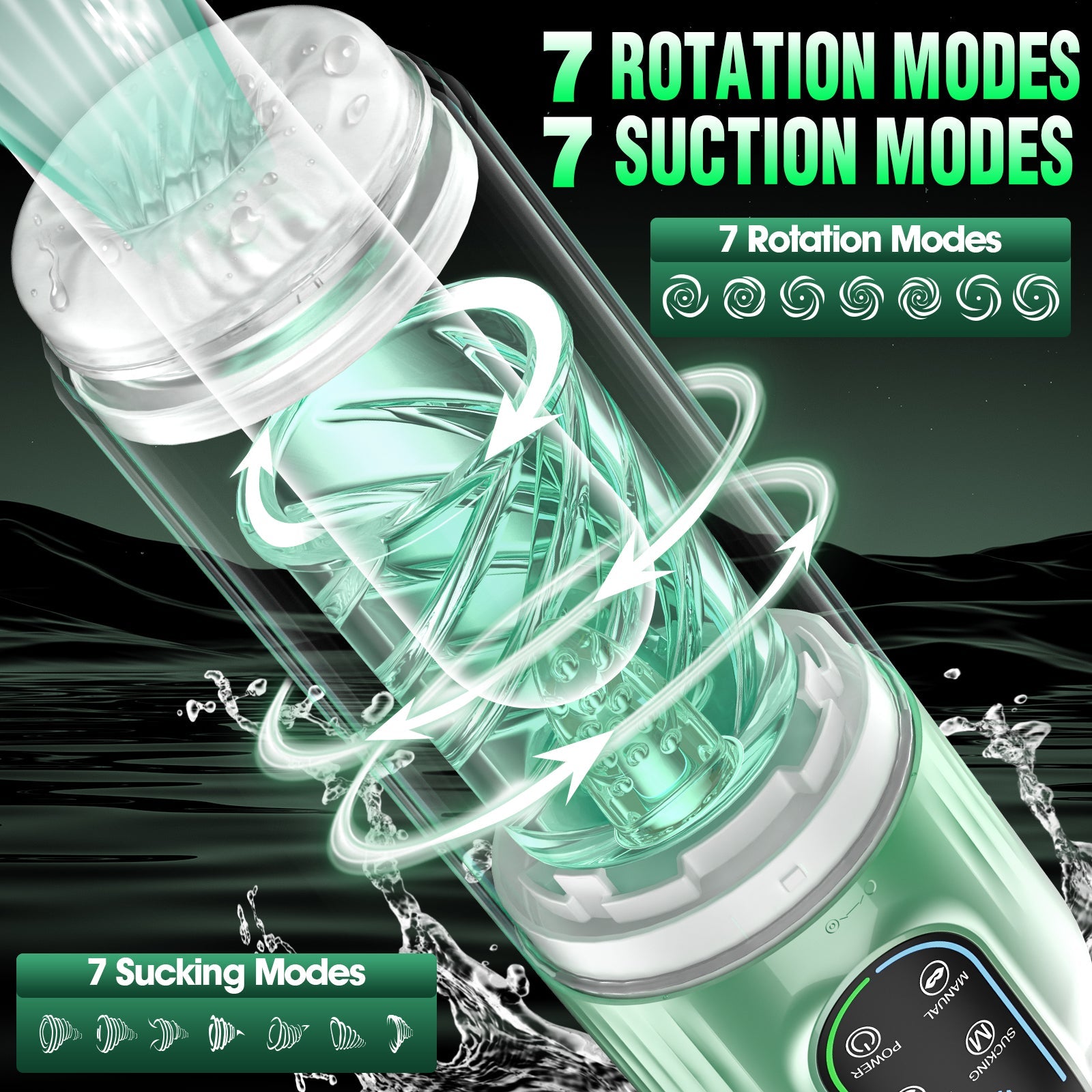 Oral Sucking Blowjob Male Masturbator Sex Machine - Tongue Licking Penis Masssage Sex Toys for Men