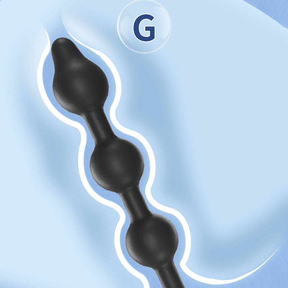3 Balls Black Inflatable Anal Bead - Tarisss Sex Toy Store