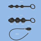3 Balls Black Inflatable Anal Bead - Tarisss Sex Toy Store