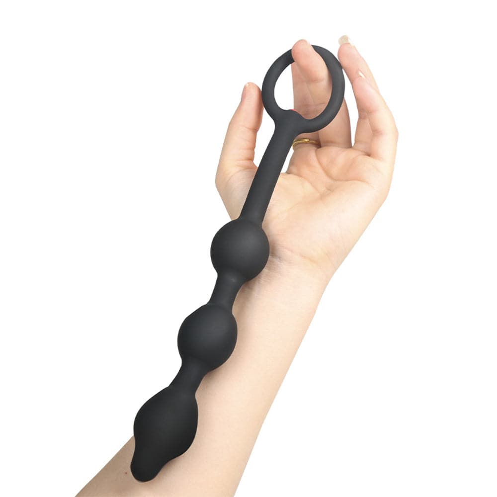 3 Balls Black Inflatable Anal Bead - Tarisss Sex Toy Store