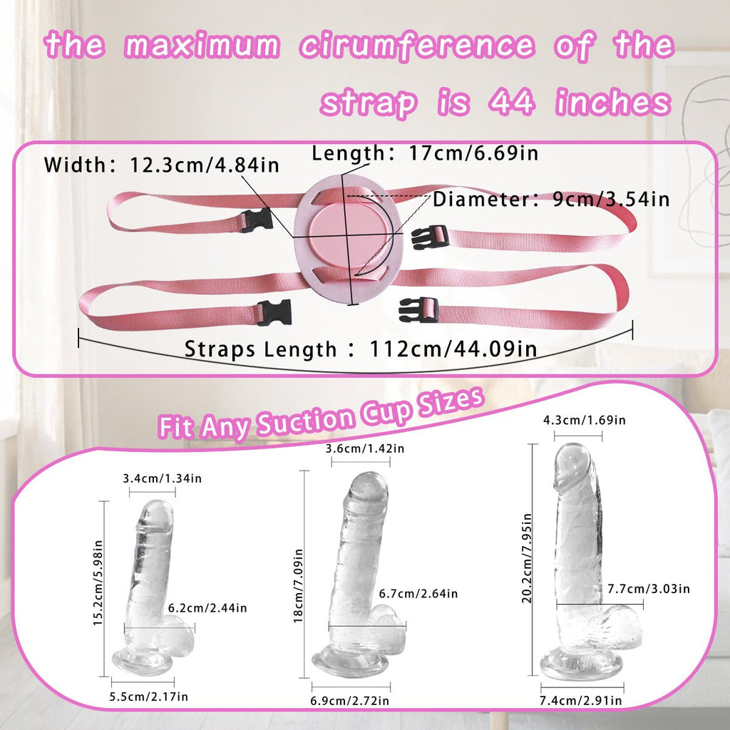 3 - Piece Clear Glass Dildo Set with Adjustable Strap - on Harness - Small/Medium/Large - Tarisss Sex Toy Store