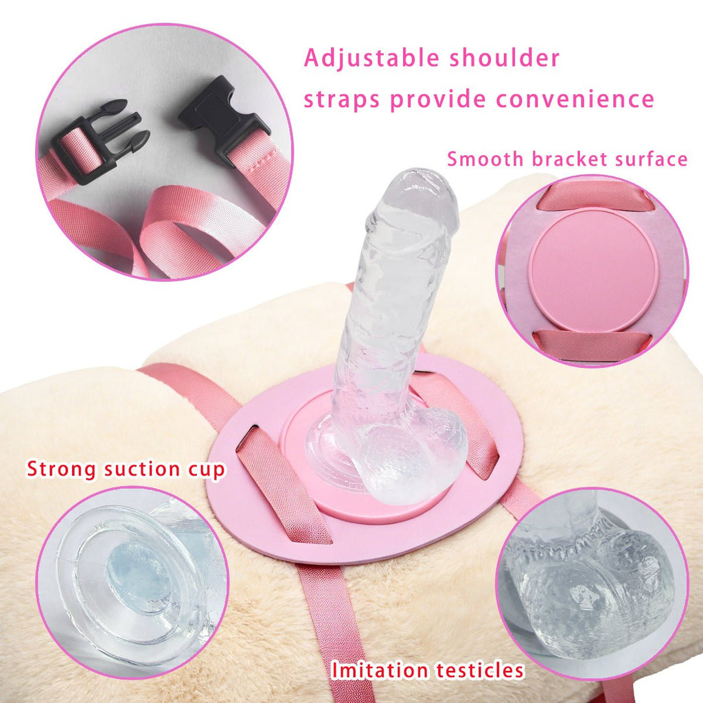 3 - Piece Clear Glass Dildo Set with Adjustable Strap - on Harness - Small/Medium/Large - Tarisss Sex Toy Store