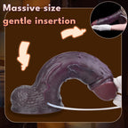 Massive Realistic Giant Black Squirting Dildo – Realistic Dual Density Platinum Silicone