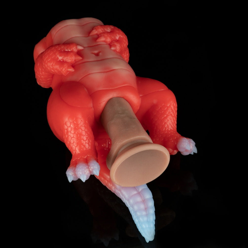 Fire Dragon Mini Sex Doll - Fantasy Silicone Anime Realistic Dinosaur Mens Masturbation Toy