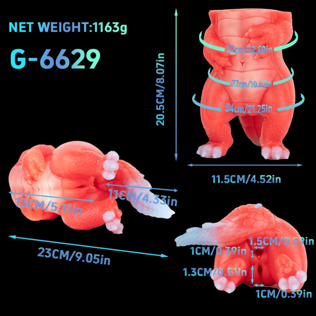 Fire Dragon Mini Sex Doll - Fantasy Silicone Anime Realistic Dinosaur Mens Masturbation Toy