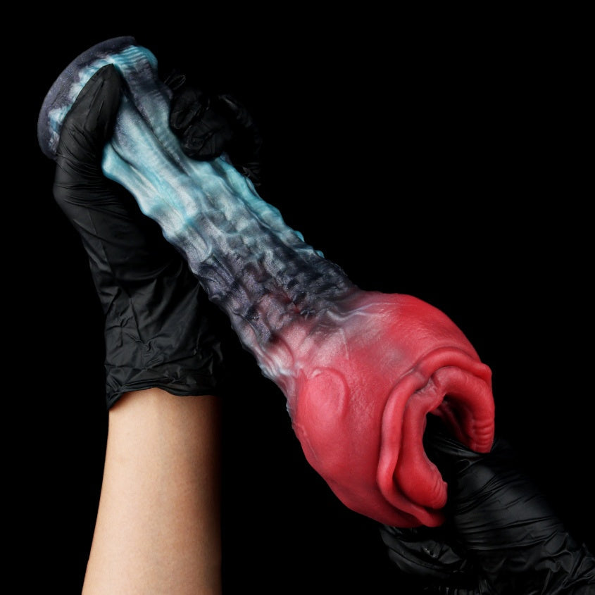 Abyss Holy Grail – Alien Pocket Pussy Platinum Silicone | Textured Male Masturbator | Domlust
