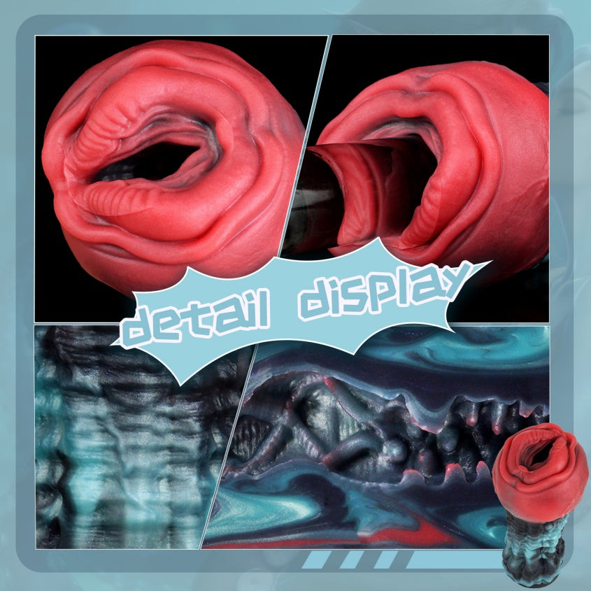 Abyss Holy Grail – Alien Pocket Pussy Platinum Silicone | Textured Male Masturbator | Domlust