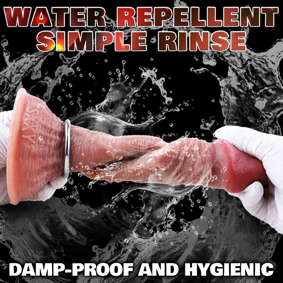 Ovipositor Dildo | Realistic Flesh Texture Egg-Laying Fantasy Dildo | Platinum Silicone Sex Toy for Women